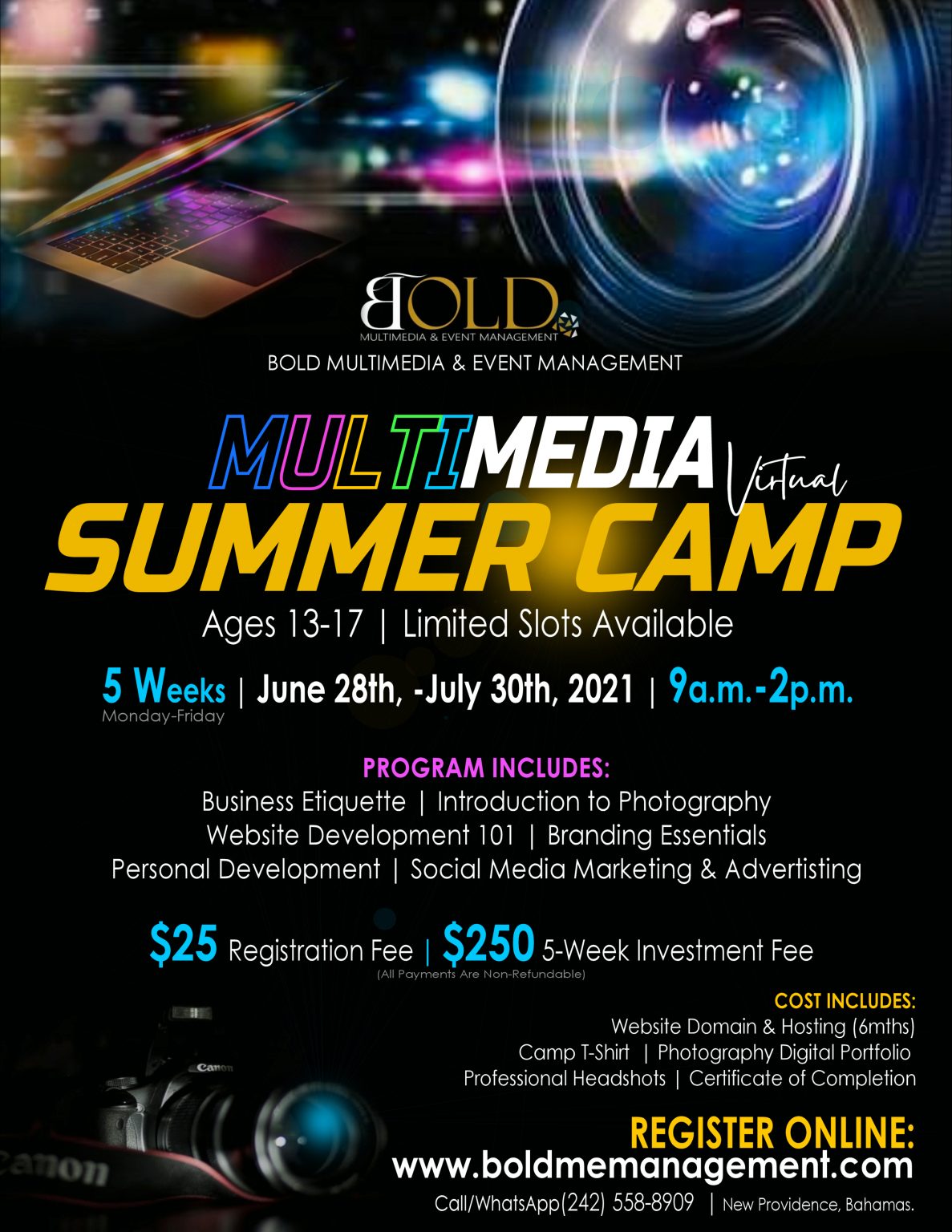 Multimedia Summer Camp Bold Multimedia & Event Management